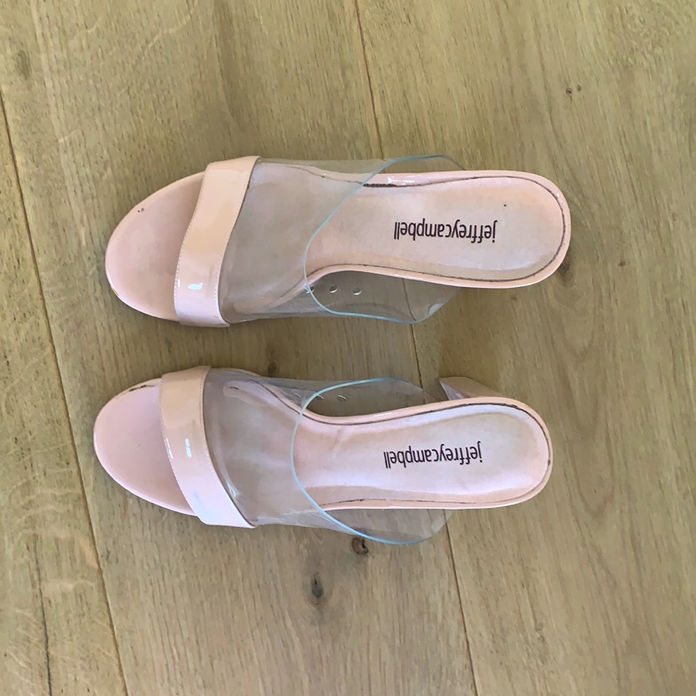 Jeffrey Campbell nude wedges/heels